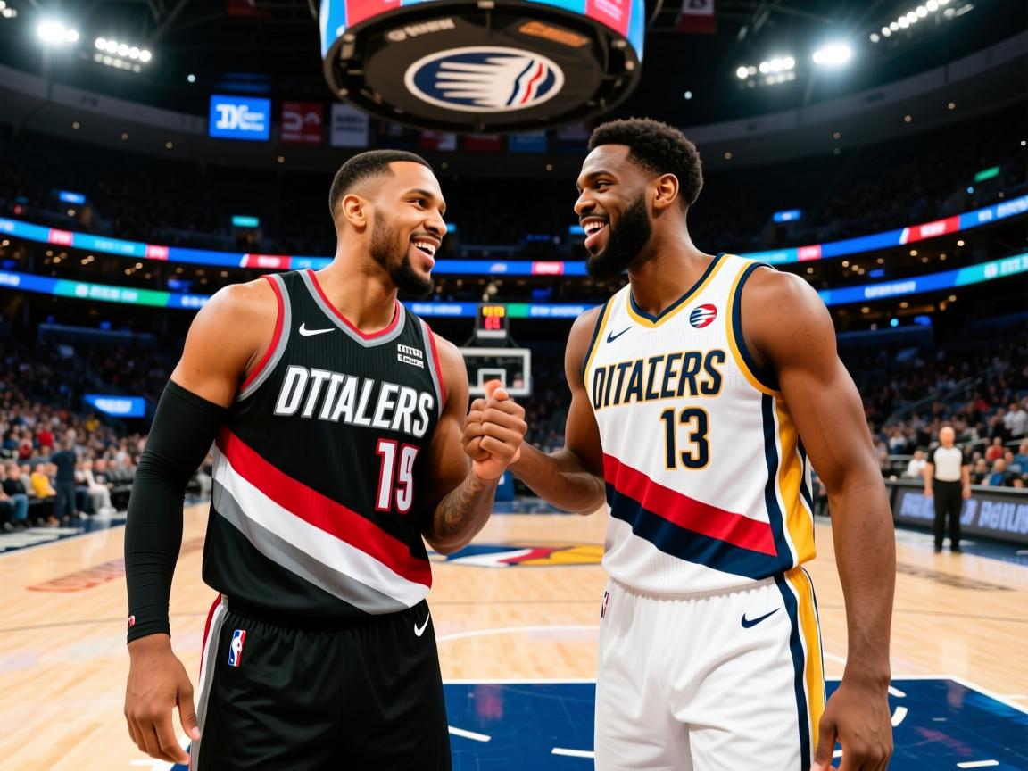 开拓者队双核发威，轻取步行者队